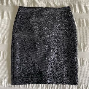 NWT - Ann Taylor navy blue sequin pencil skirt